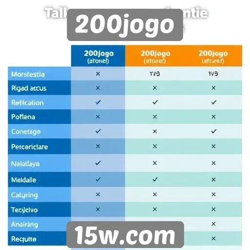 Comparativo entre 200jogo e concorrentes