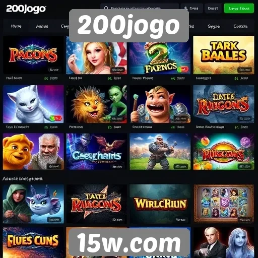 Variedade de jogos disponíveis no 200jogo